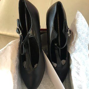 Capezio T-strap Character Shoe black 2 inch heels
